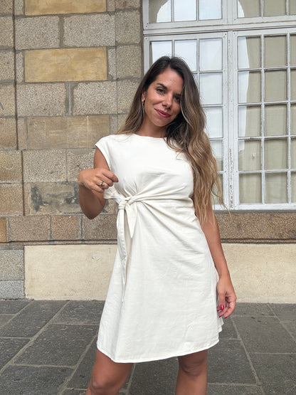 Robe courte Carlota beige