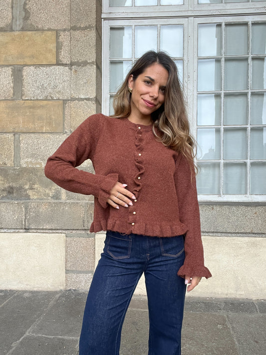 Cardigan Maxine marron