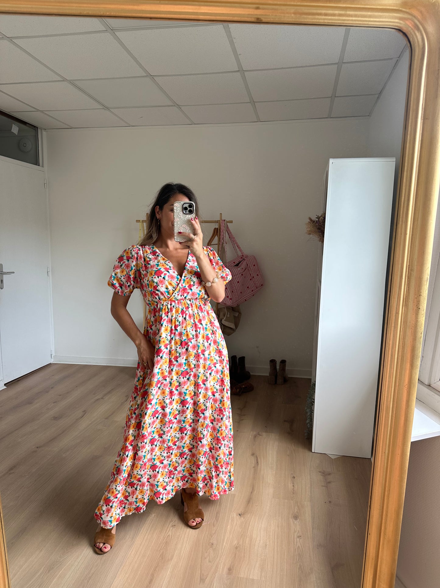 Robe longue fleurie Dorothée