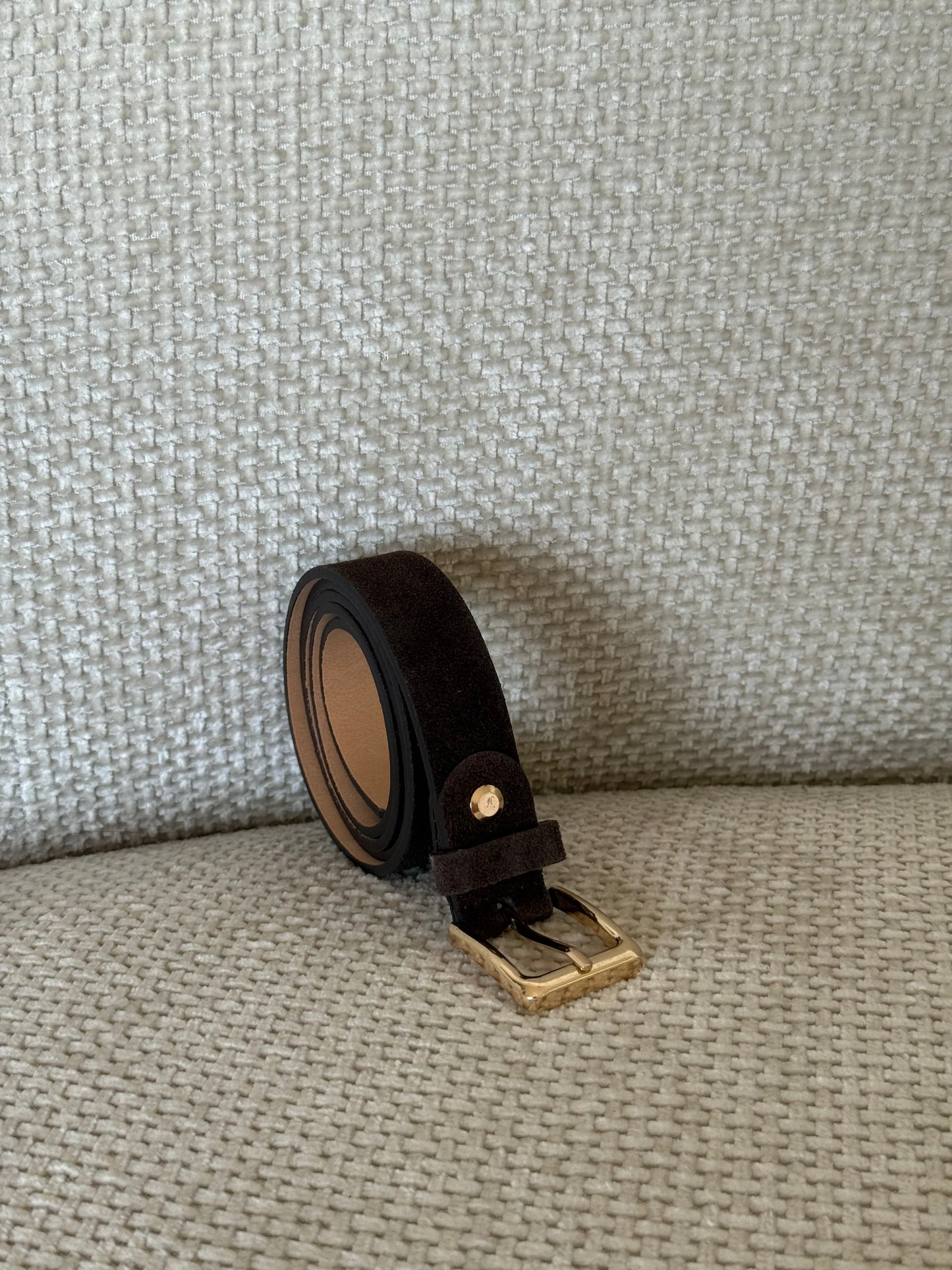 Ceinture en daim chocolat