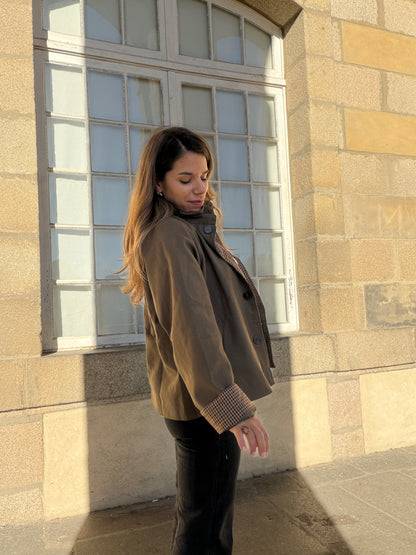 Veste trench Alice en coton kaki