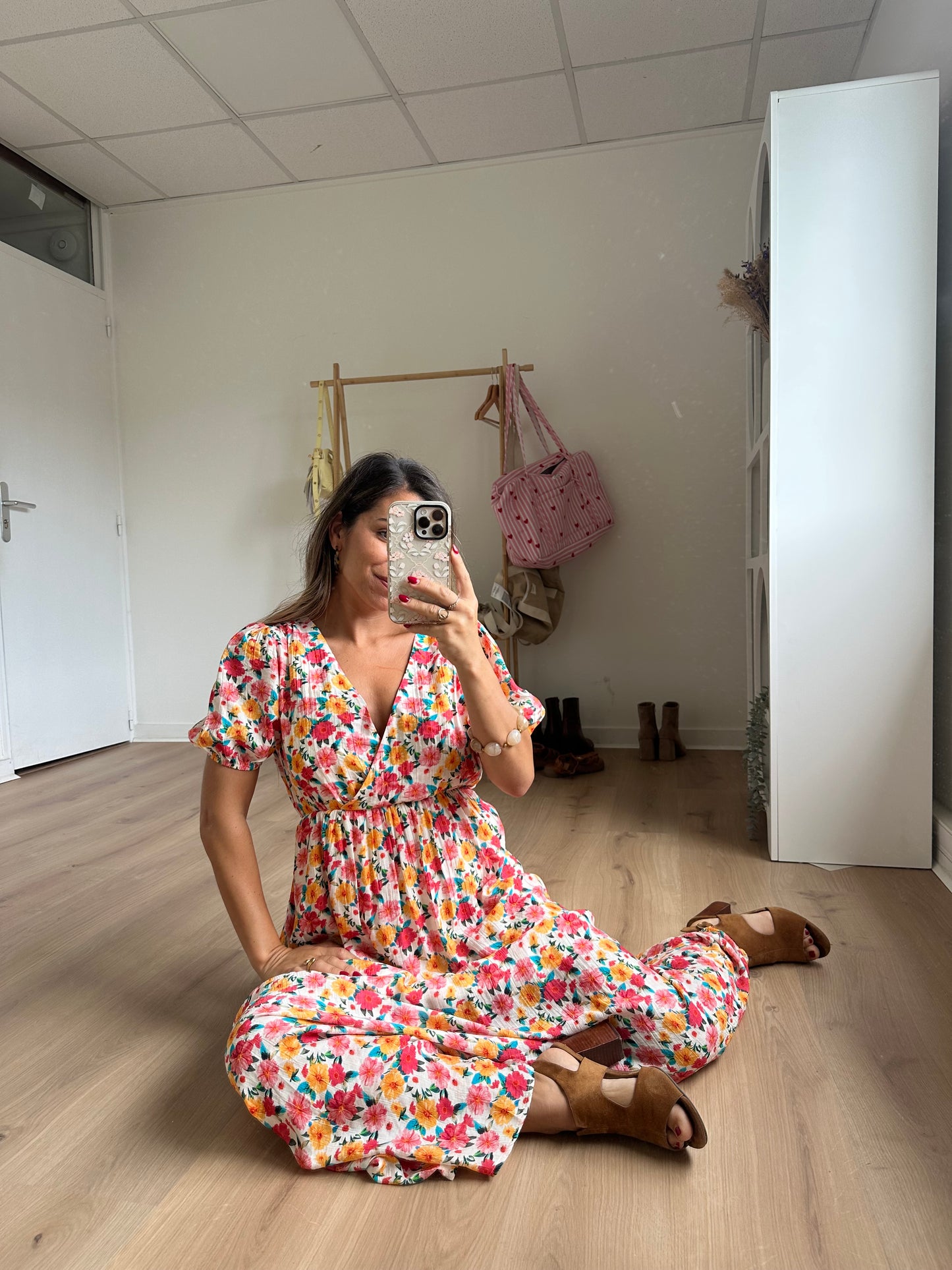 Robe longue fleurie Dorothée