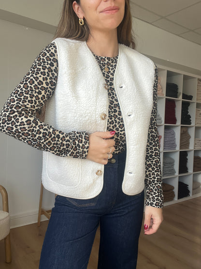 Gilet berger Arianne écru