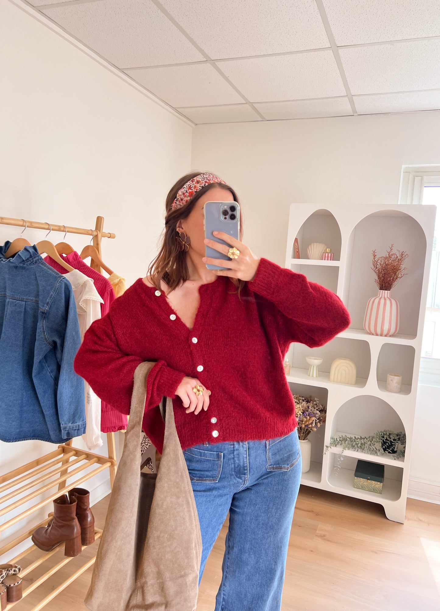 Cardigan Charlie bordeaux
