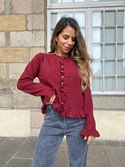 Cardigan Maxine bordeaux