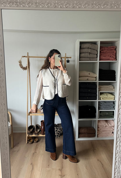 Gilet berger Perrine bleu marine