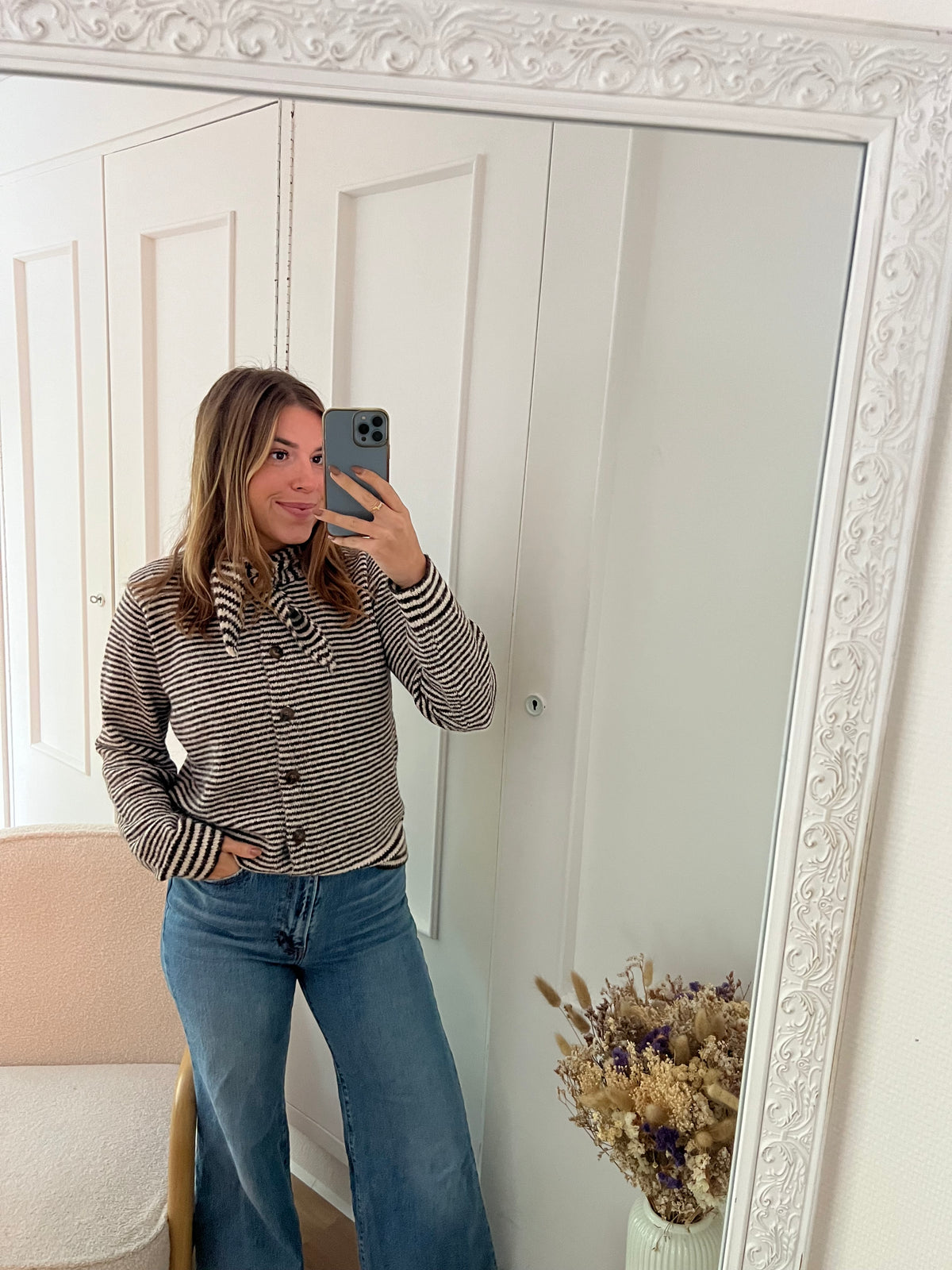 Pull rayé Eloïse chocolat