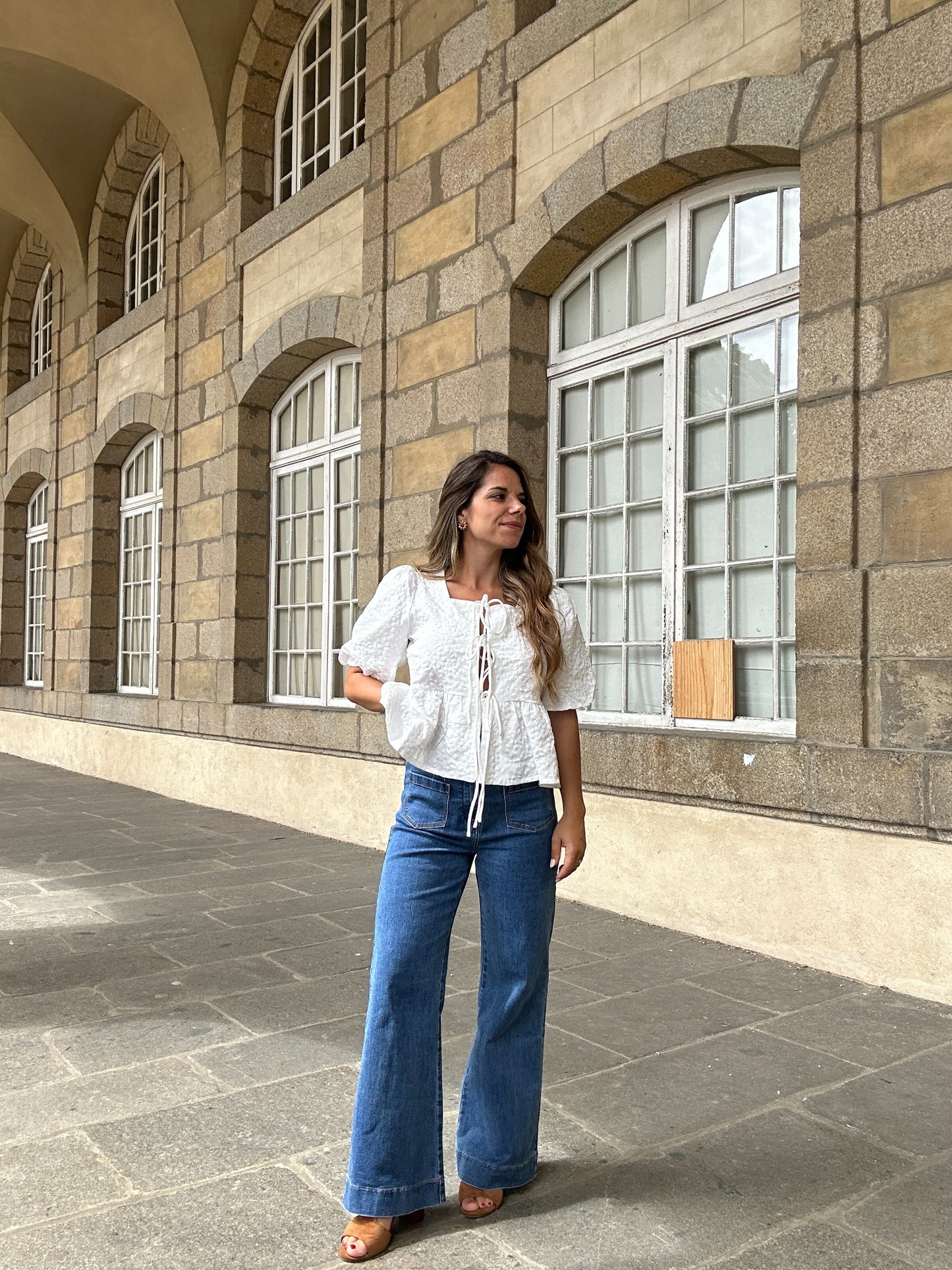 Blouse péplum blanche Giulia