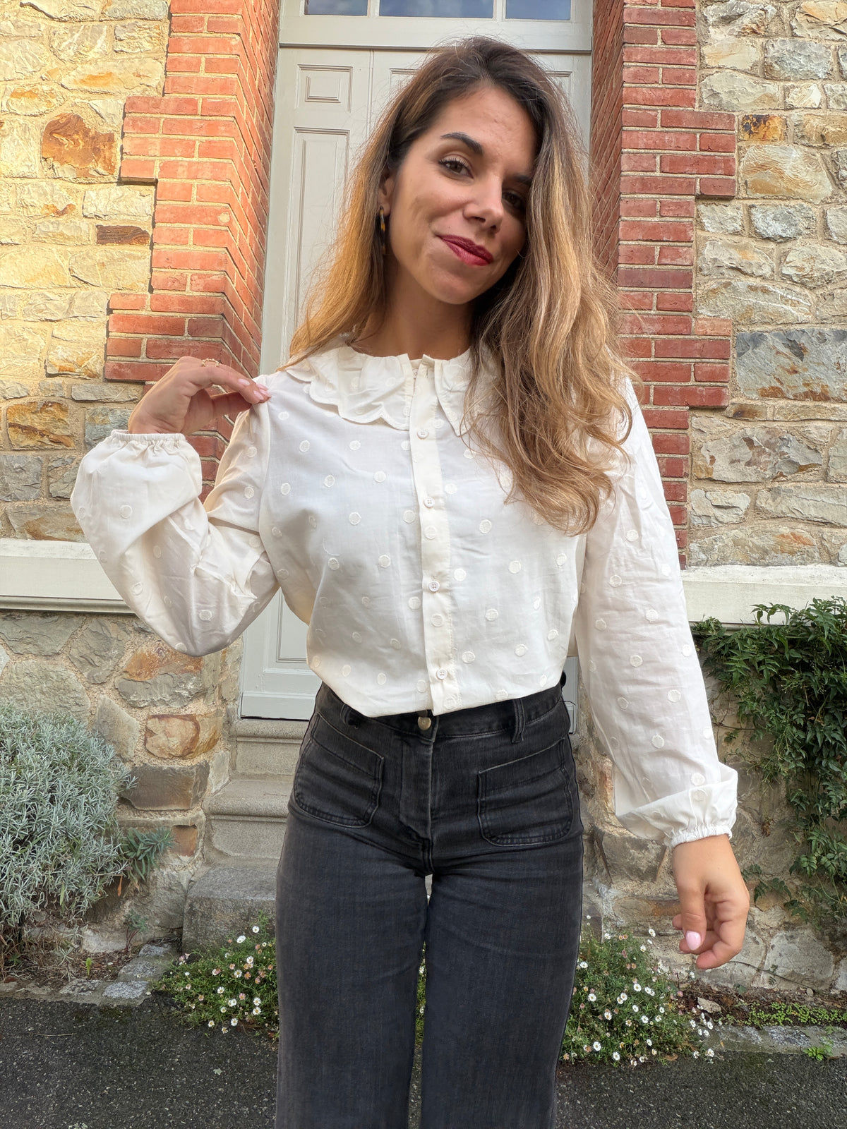 Blouse à pois Josie
