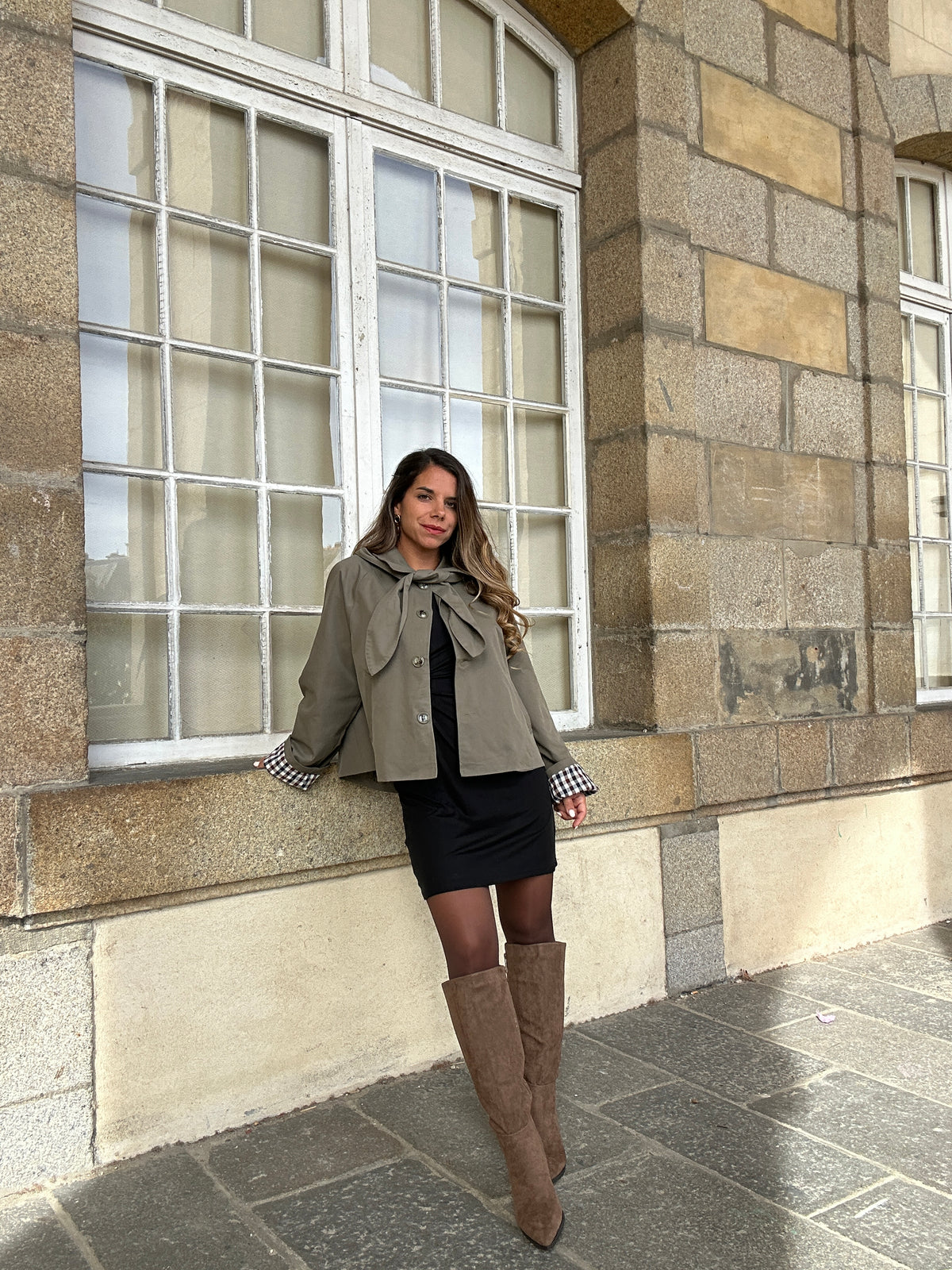 Veste à capuche amovible Garance kaki