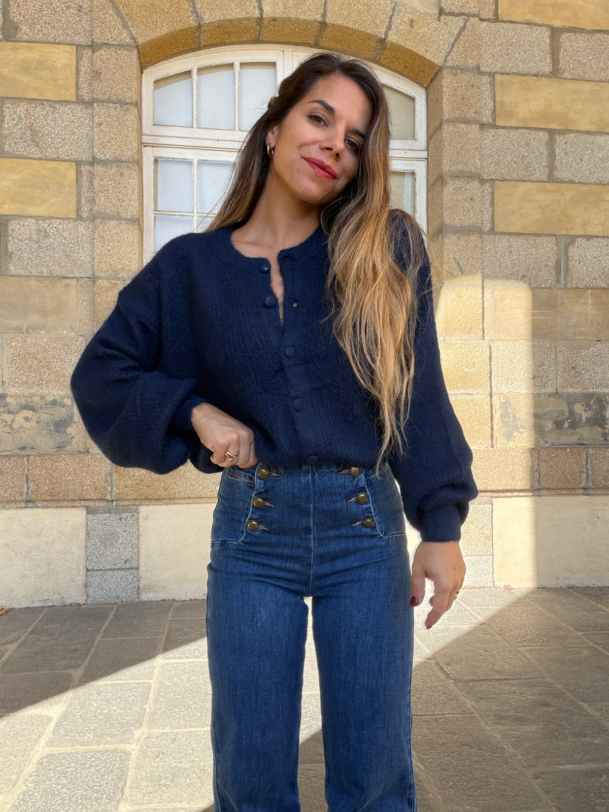 Cardigan Lise bleu marine