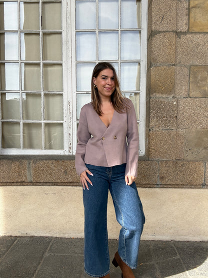 Pull en maille Amanda taupe