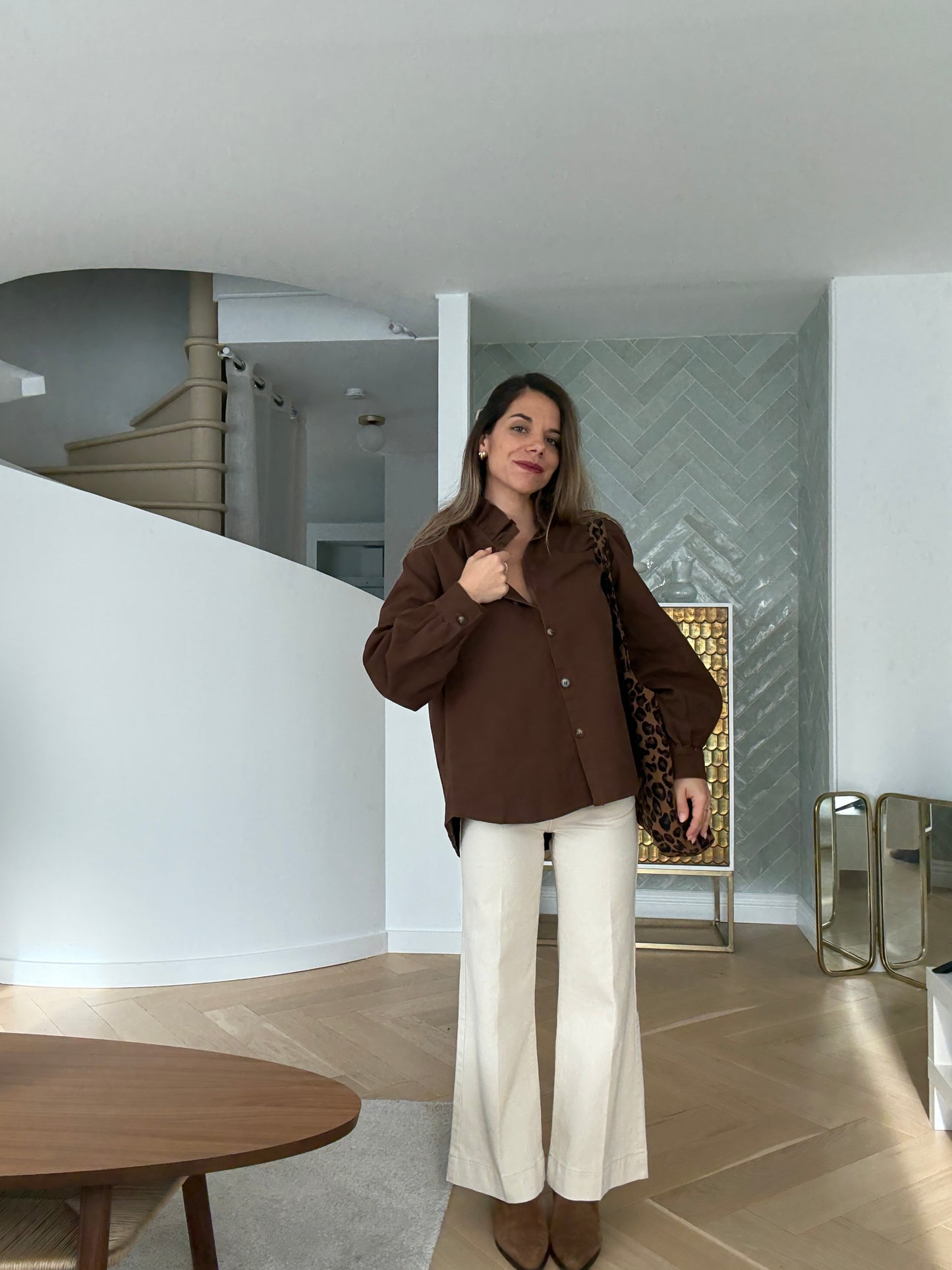 Veste en jean Céleste chocolat