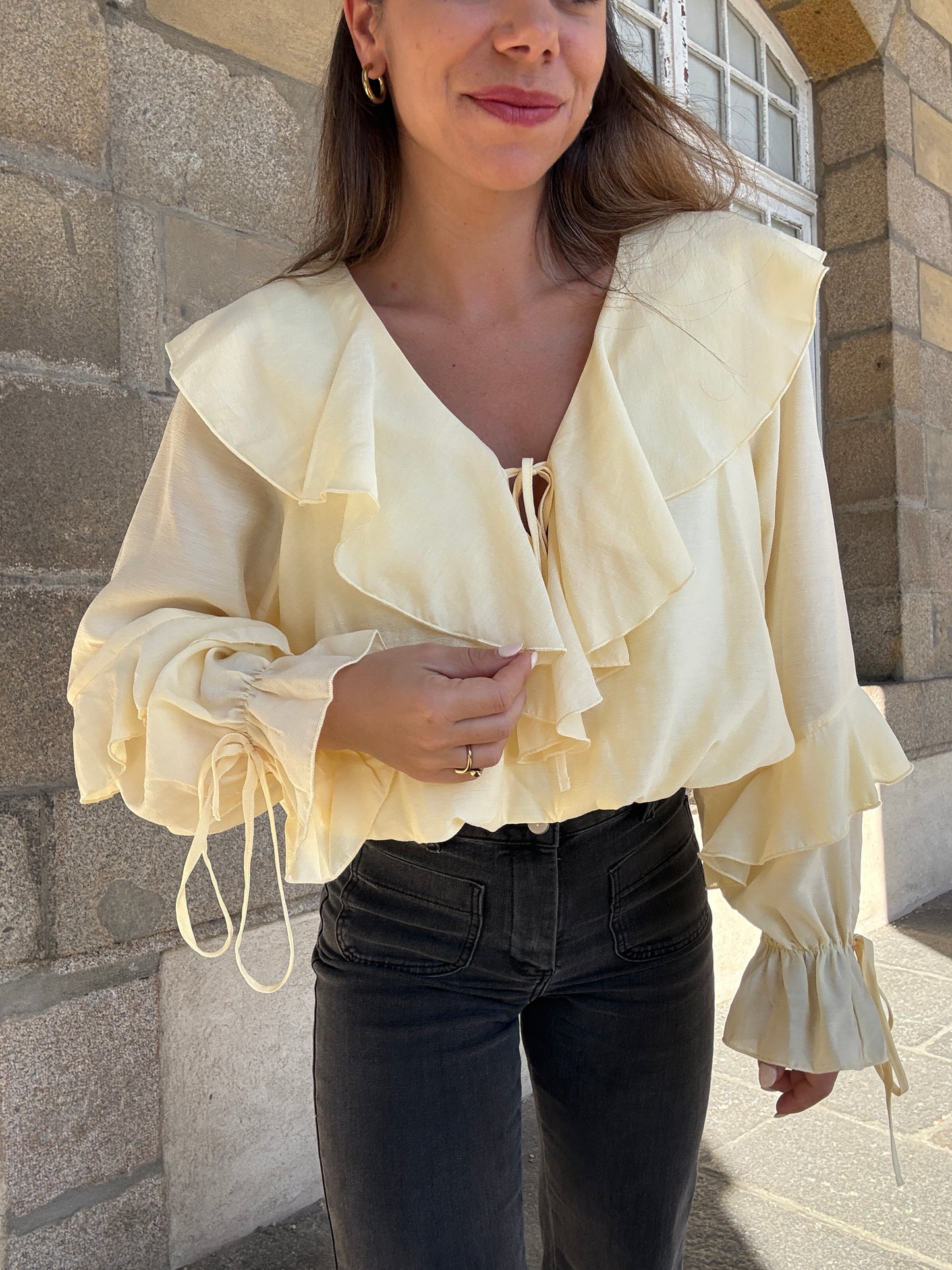 Blouse Iris jaune pâle