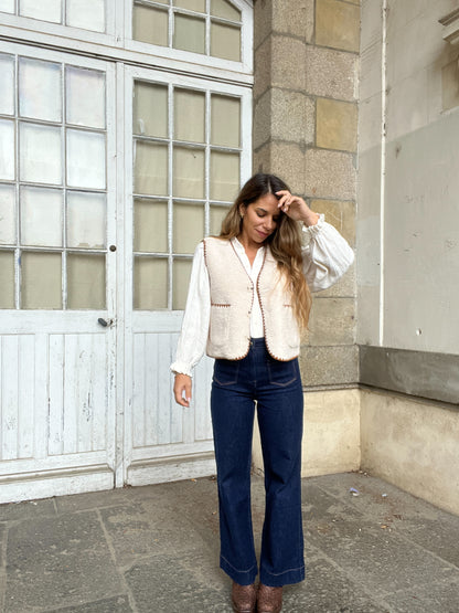 Gilet berger Perrine camel