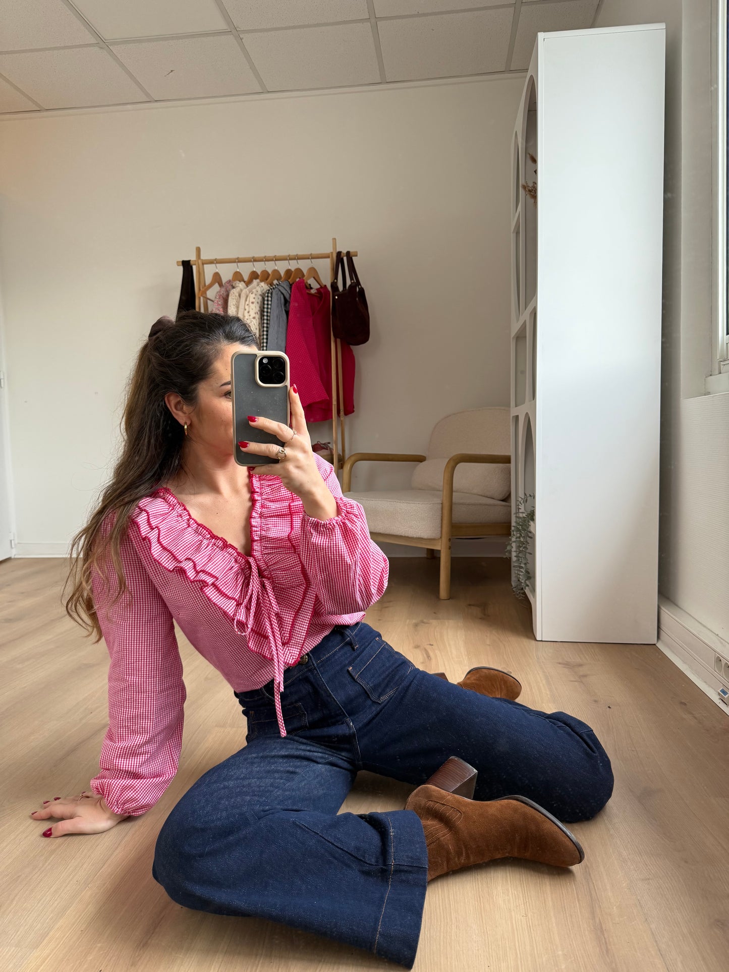 Blouse vichy rouge Stella