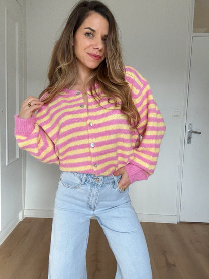 Cardigan rayé Solela