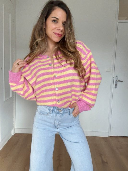 Cardigan rayé Solela