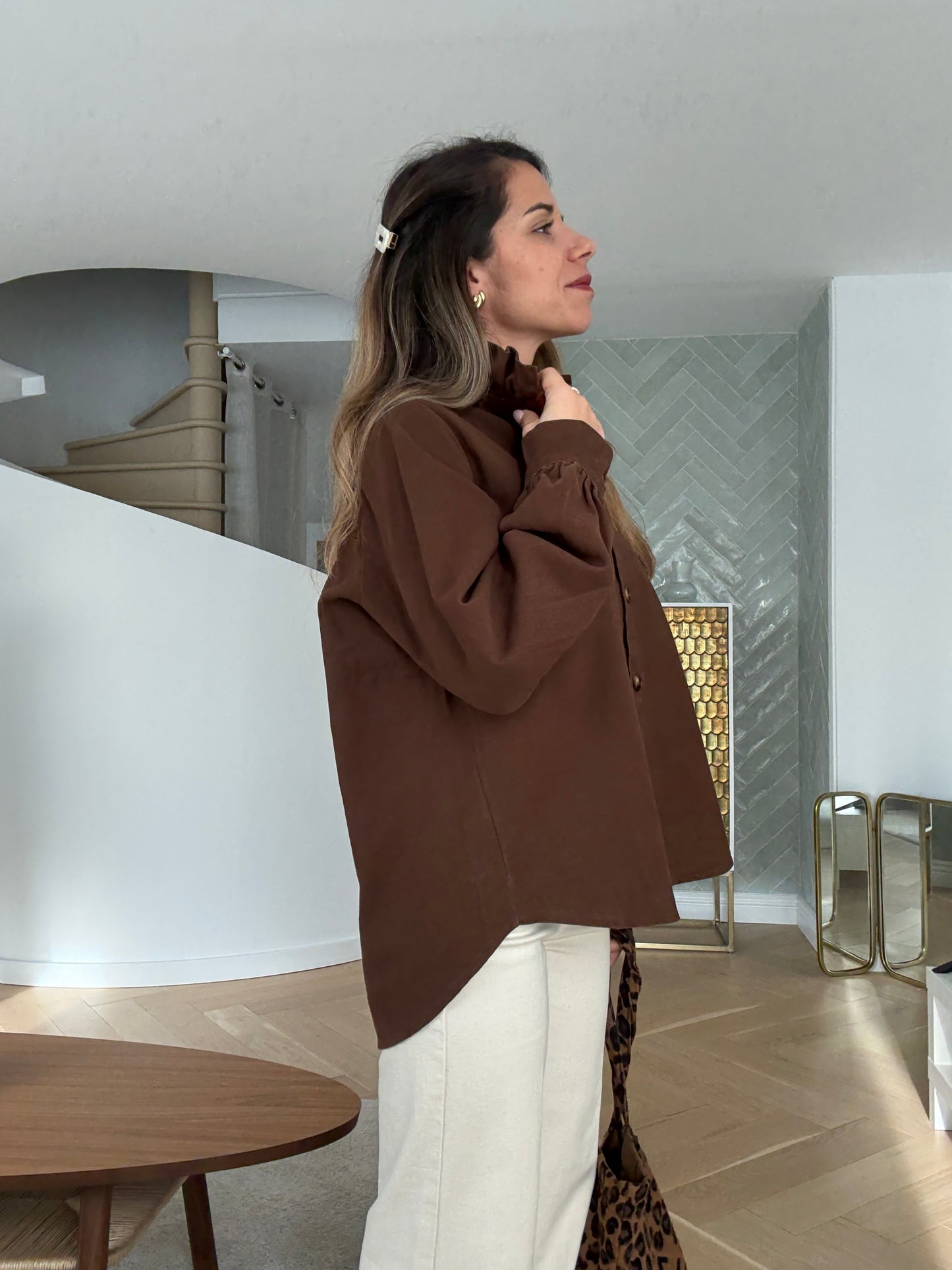 Veste en jean Céleste chocolat