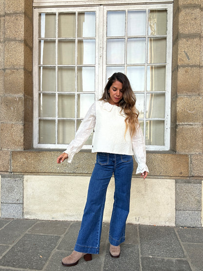 Pull sans manches Louisa beige