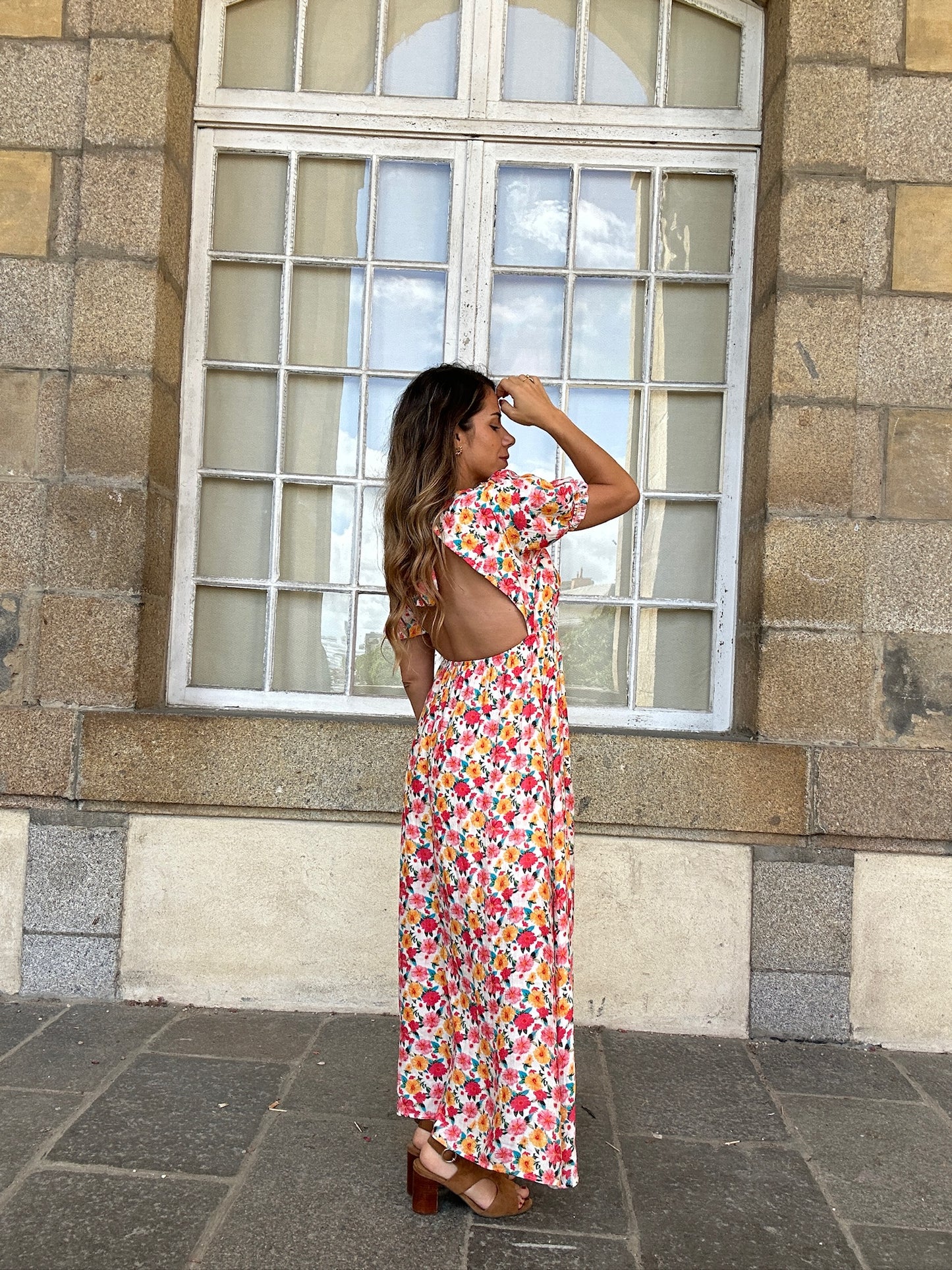 Robe longue fleurie Dorothée