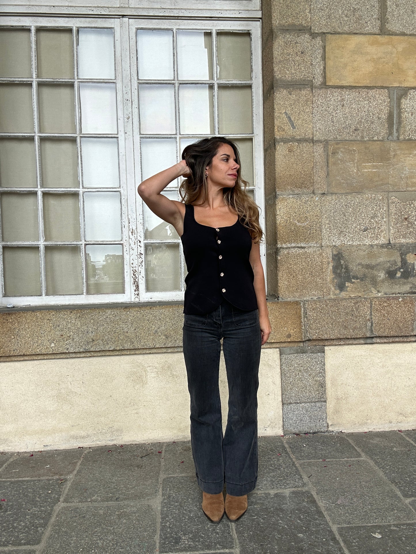 Top Ambre noir