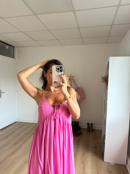 Robe longue Stella rose