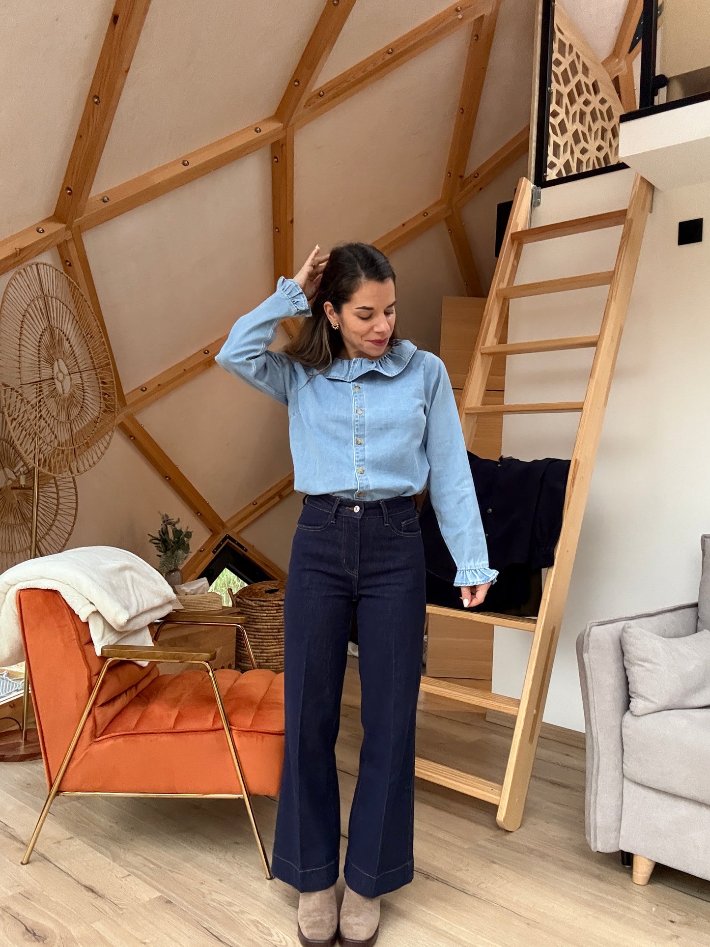 Blouse Pia denim clair