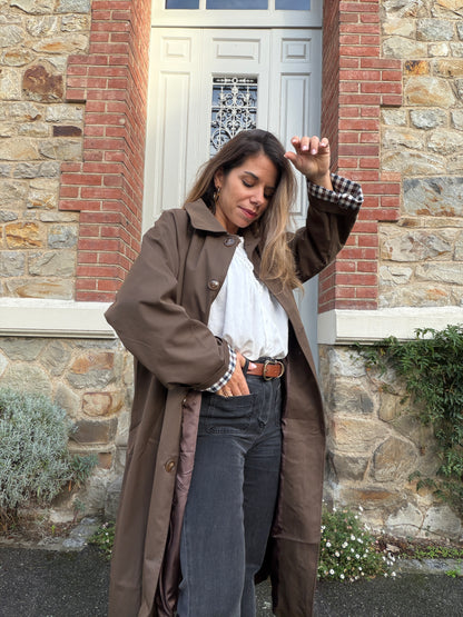 Trench long Manon chocolat