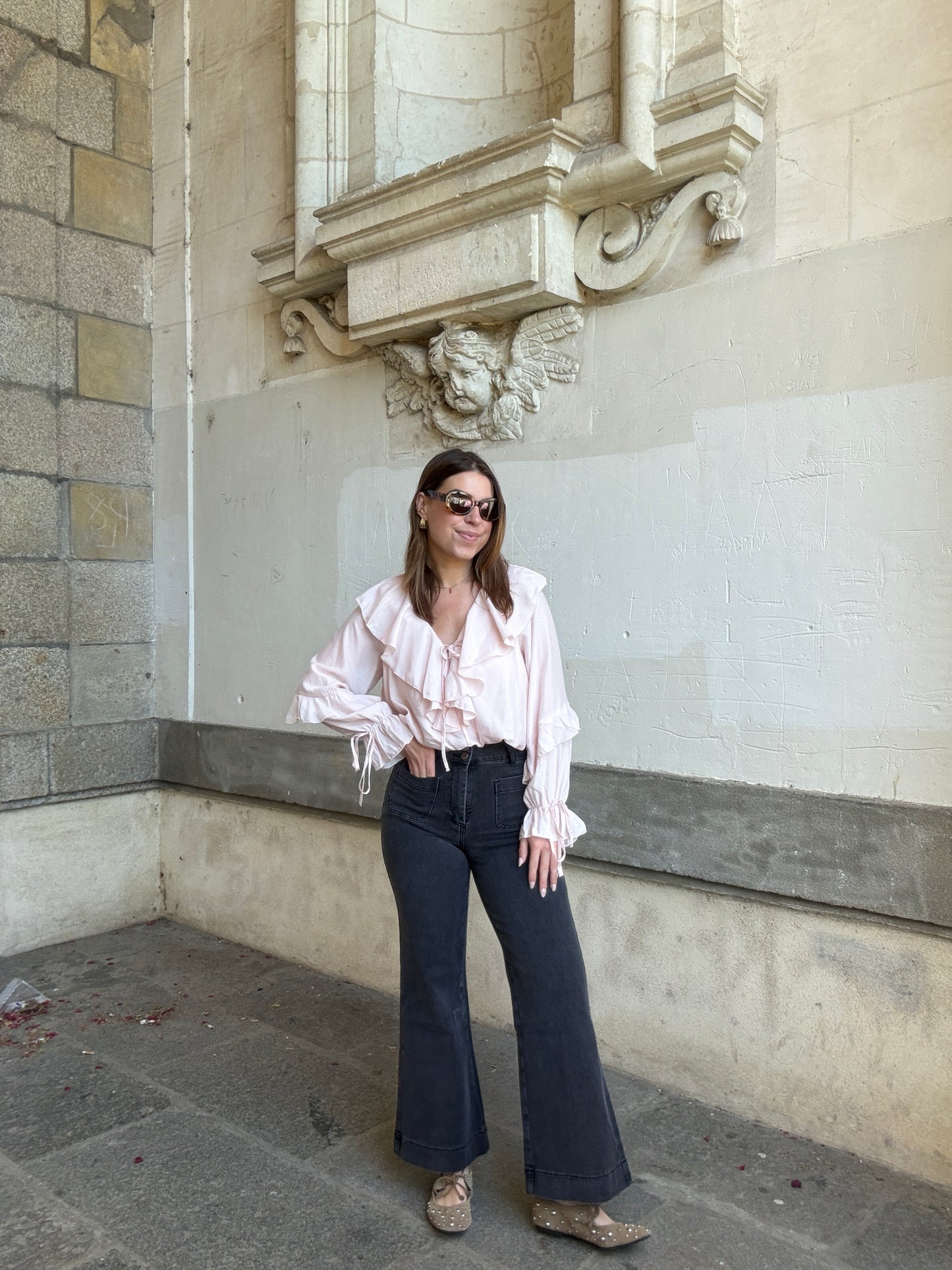Blouse Iris rose pâle
