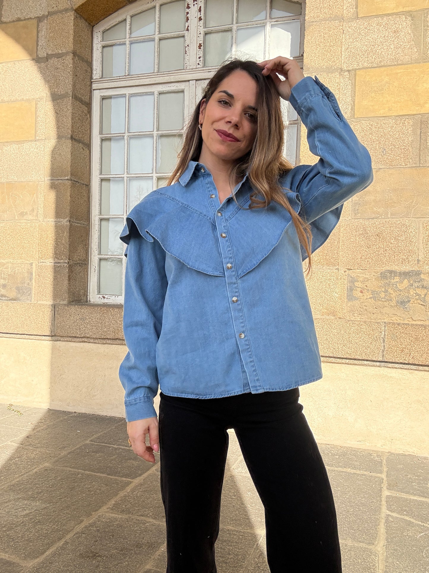 Blouse en denim Agathe