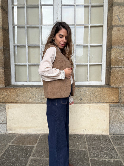 Gilet berger Arianne camel