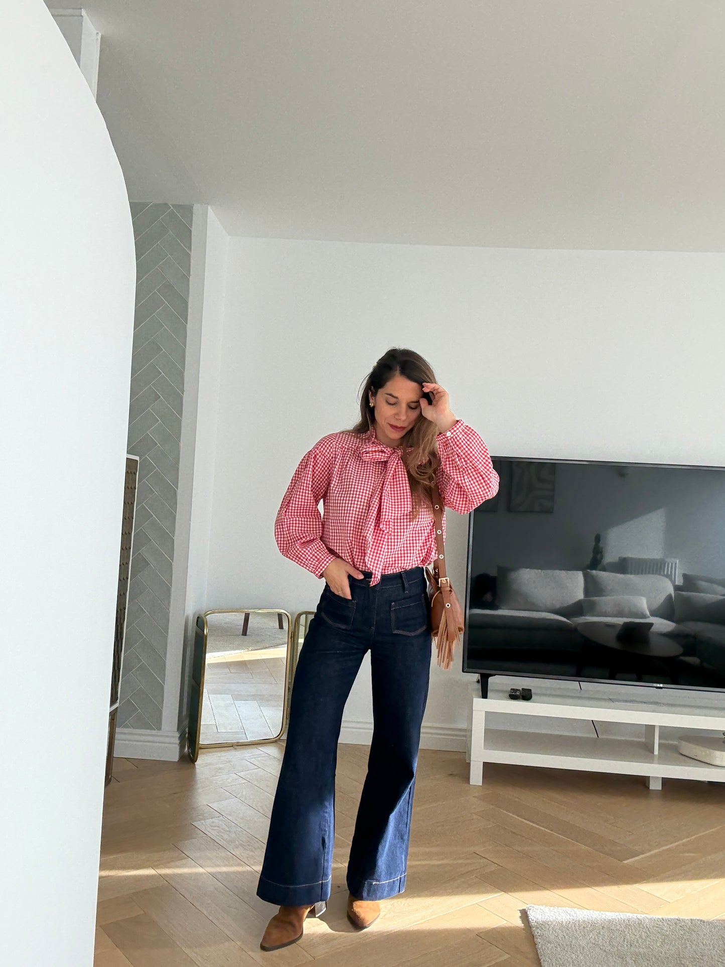 Blouse vichy rouge Alice