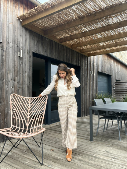 Pantalon Vichy Camel