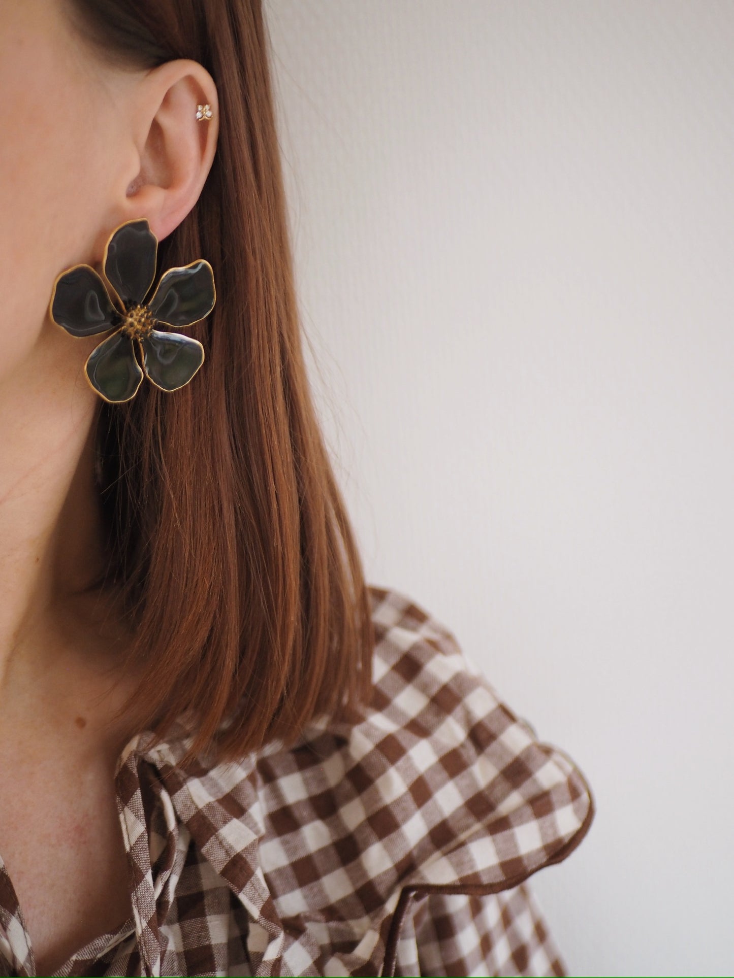 Boucles d'oreille Magnolia Black