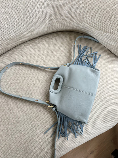 Sac à main en cuir Jodie bleu pastel