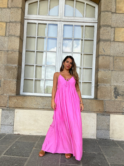 Robe longue Stella rose