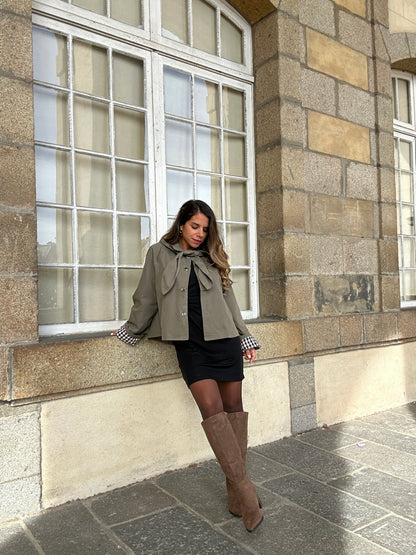 Veste à capuche amovible Garance kaki