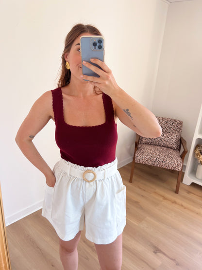 Top Lise bordeaux