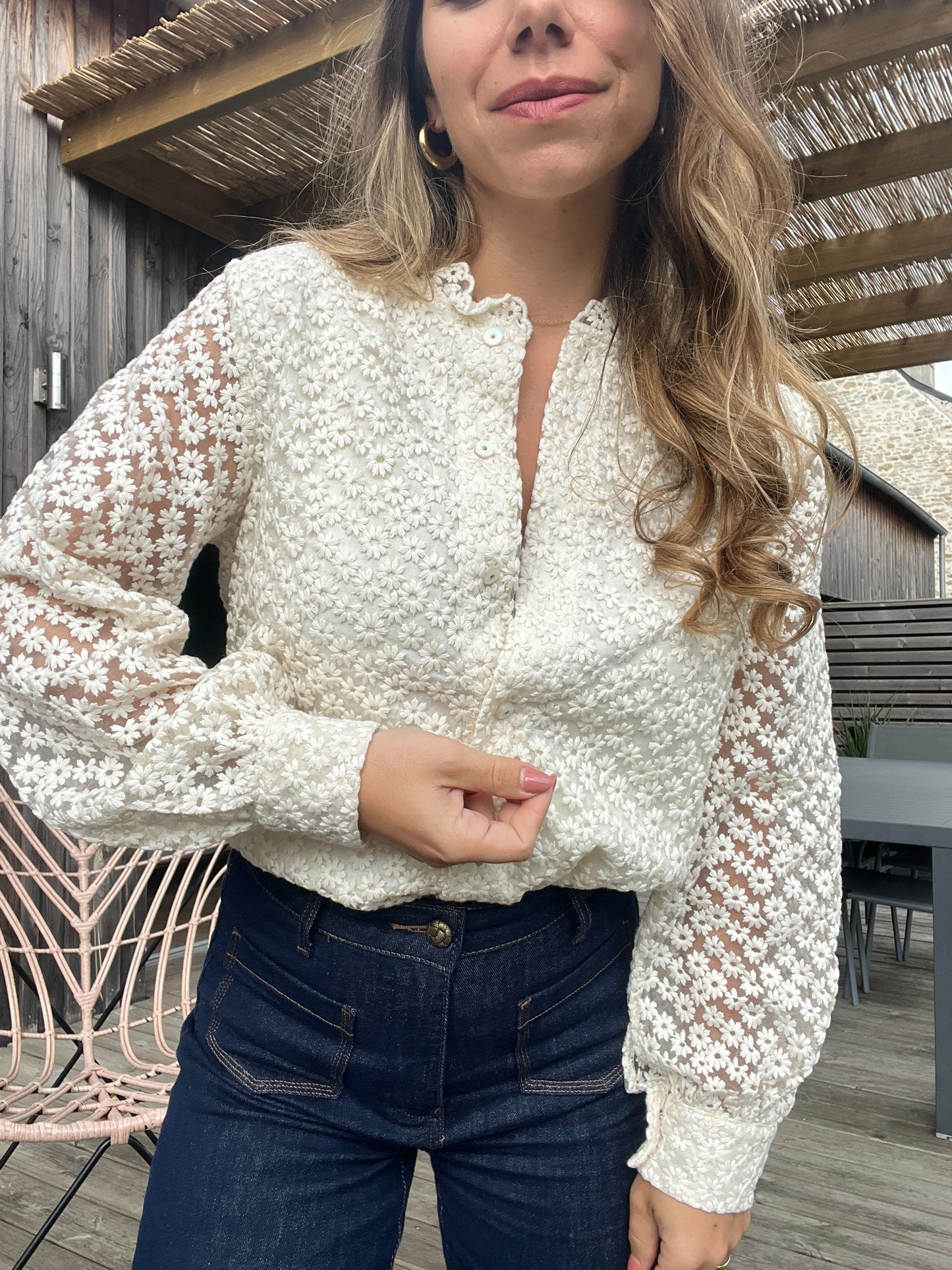 Blouse brodée Isaure