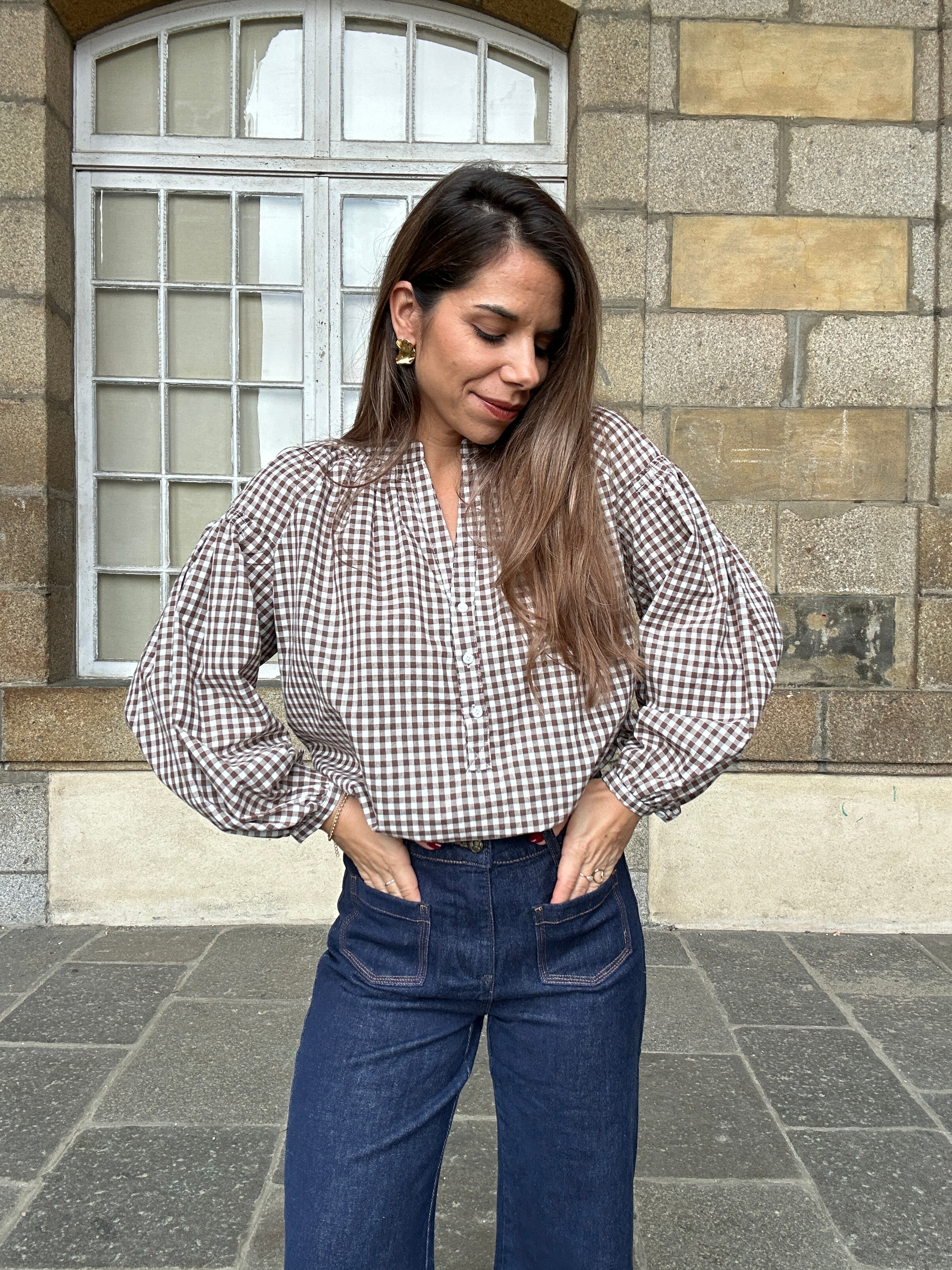 Blouse marron Clothilde