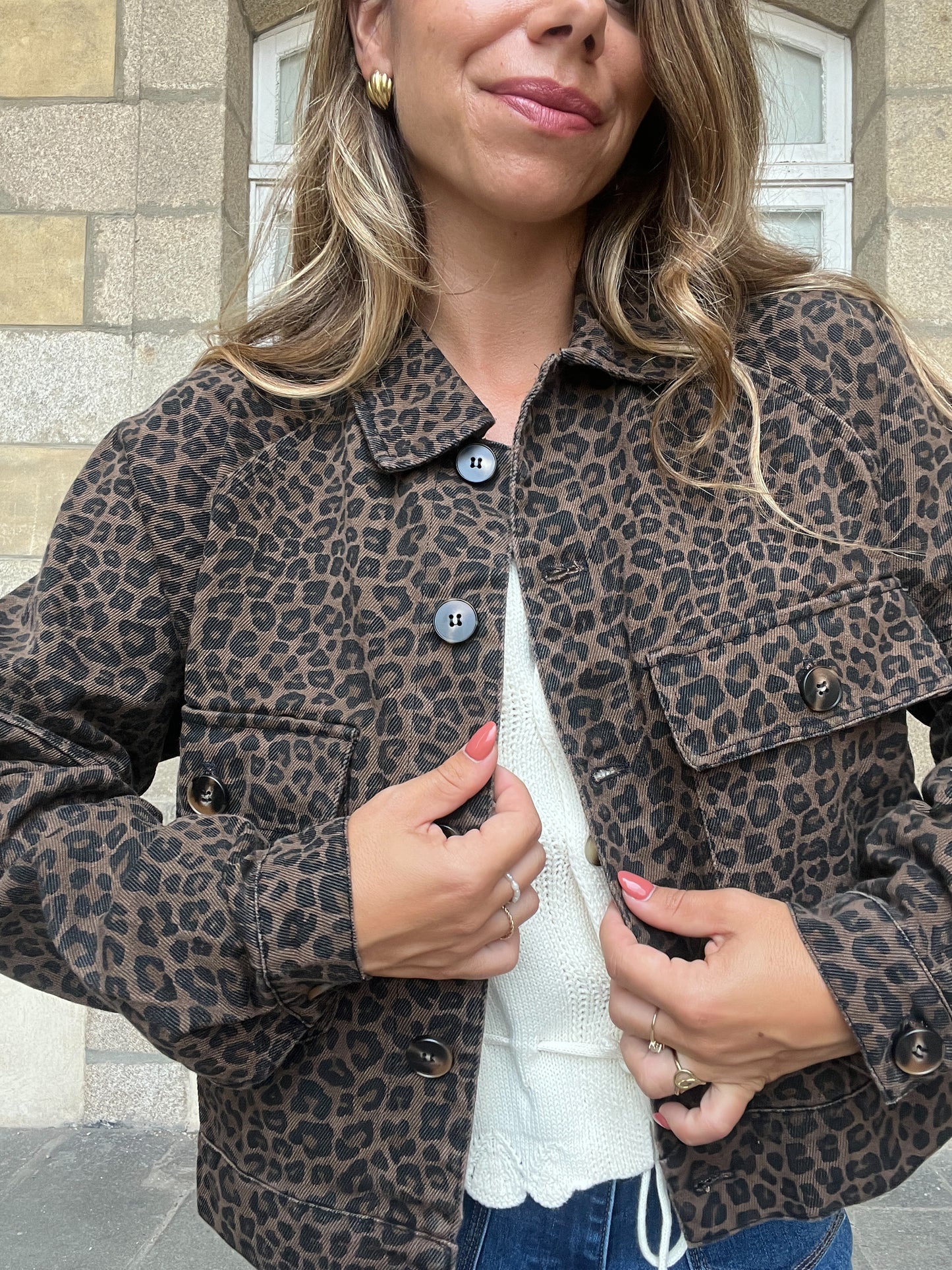 Veste léopard marron Alix