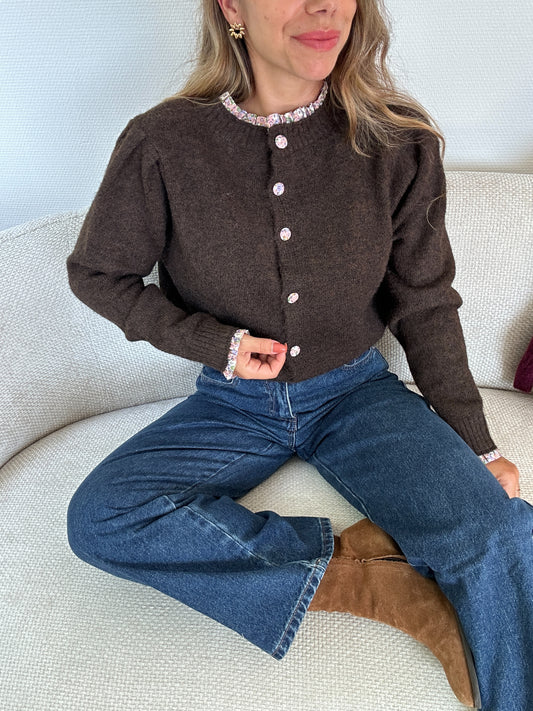 Cardigan Liberty Alma chocolat