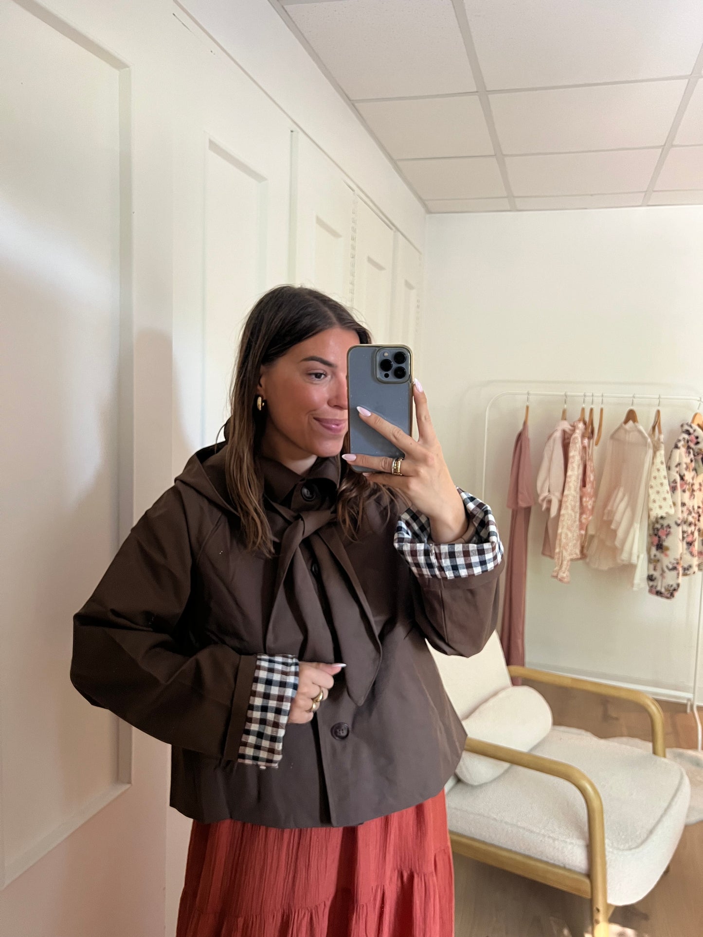 Veste à capuche amovible Garance chocolat