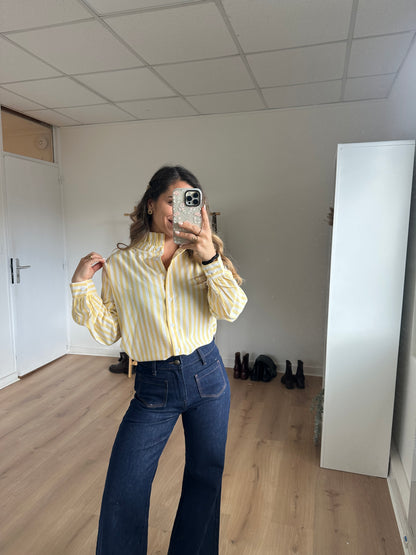 Blouse à rayures Colette jaune