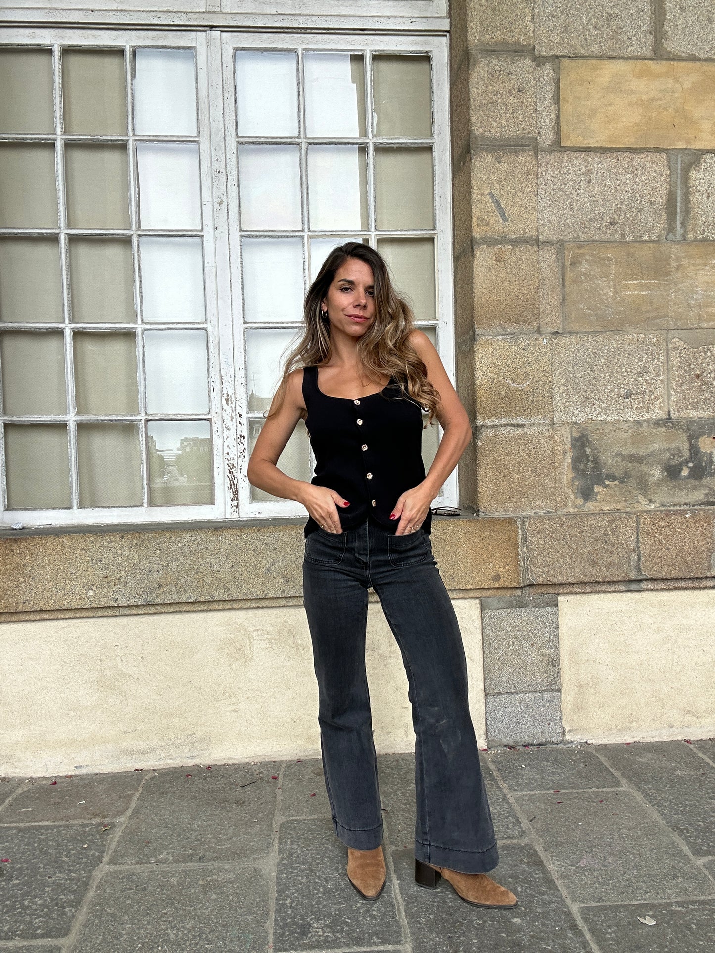 Top Ambre noir