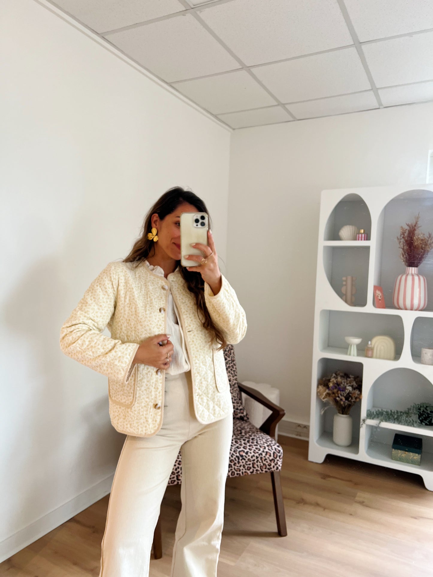 Veste matelassée liberty jaune Alma