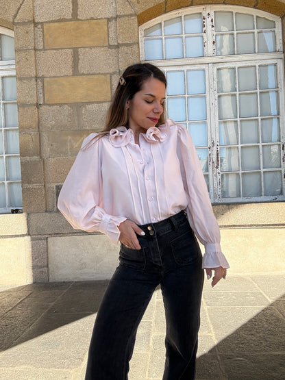 Blouse Brune doux rose