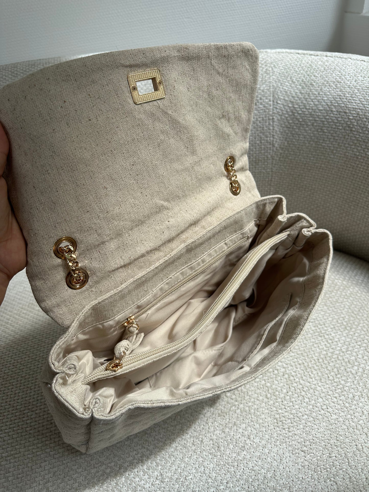 Sac à main Hortense beige lin