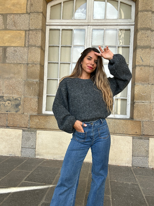 Pull en laine gris Henri